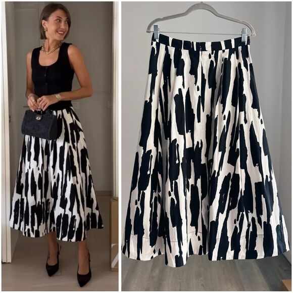 ZARA PRINTED MIDI SKIRT ZW COLLECTION - Picture 1 of 11